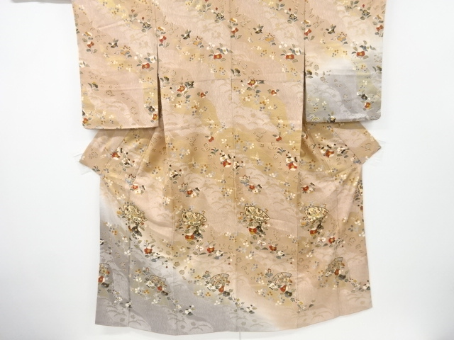 JAPANESE KIMONO / TSUKESAGE HOMONGI / JIGAMI PATTERN